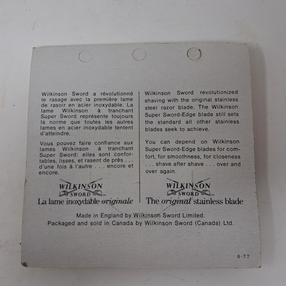 NEW Wilkinson Super Sword Edge Vintage Razor Blades England - 10 Pack (2+= 20%) - Picture 2 of 2